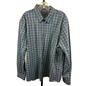 Tommy Hilfiger Men's Size 2XL Plaid Athletic Fit Stretch Button Down Shirt